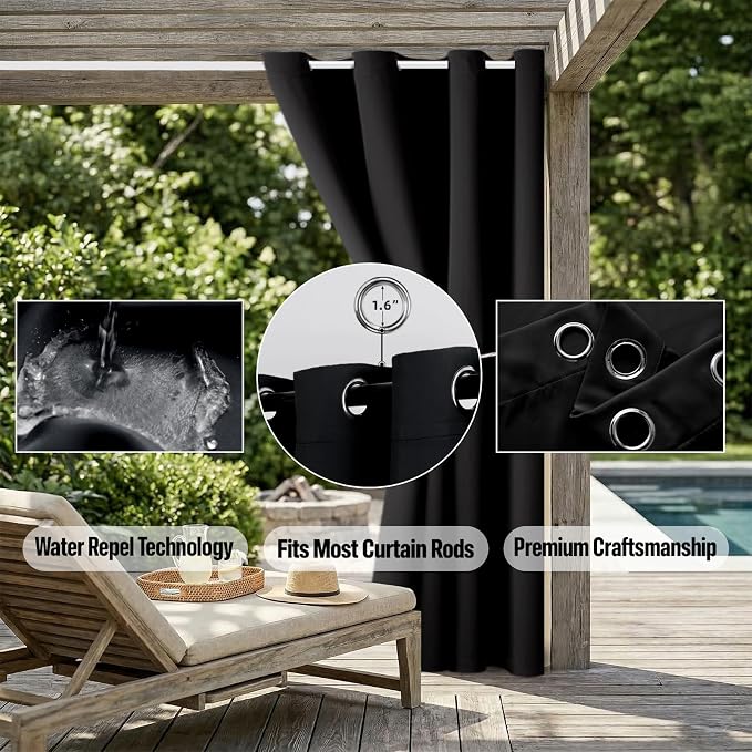Waterproof Outdoor Curtain W105 x L84 - Image 5