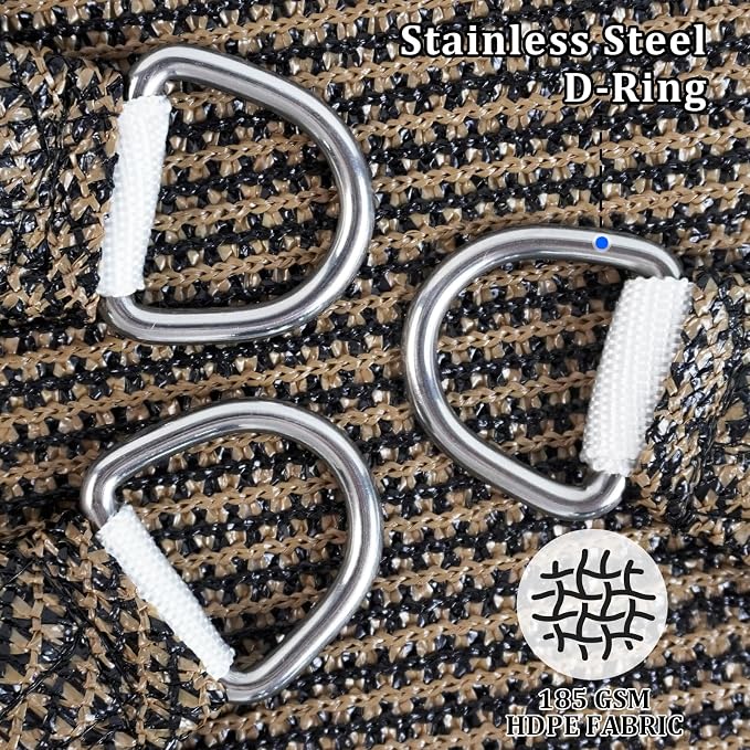 Shade&Beyond Custom Sun Shade Sail 13'x13'x18.4' Triangle Sun Sail Shades Patio - Image 4