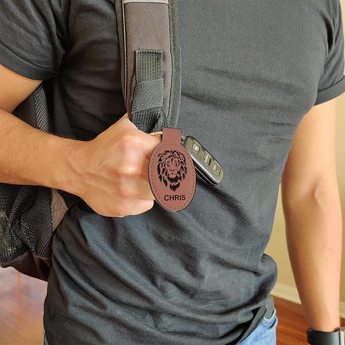 LaserGram Oval Keychain, Water Polo, Personalized Engraving Included