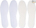 Happystep Cotton Terry Cloth Insoles, Barefoot Shoe Inserts, Sweat Absorption, Odor Control, Moisture-Wicking, Washable and Reusable, Zero Drop Shoe Insoles, 2 Pairs of White (Men Size 10)