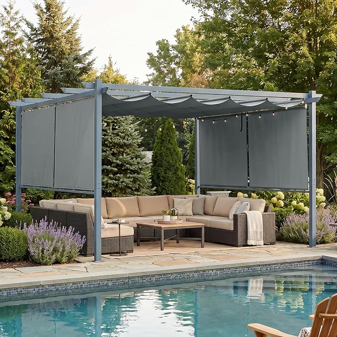 10 x 13 ft Outdoor Pergola by Aoodor