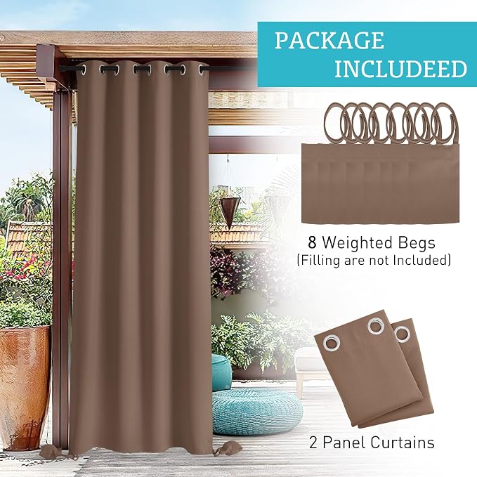 RYB HOME Extra Wide Outdoor Curtains - Image 8