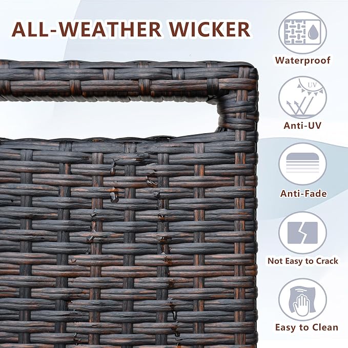 Outdoor Recliner, Outdoor Resin Wicker Patio Recliner Chair - Image 5