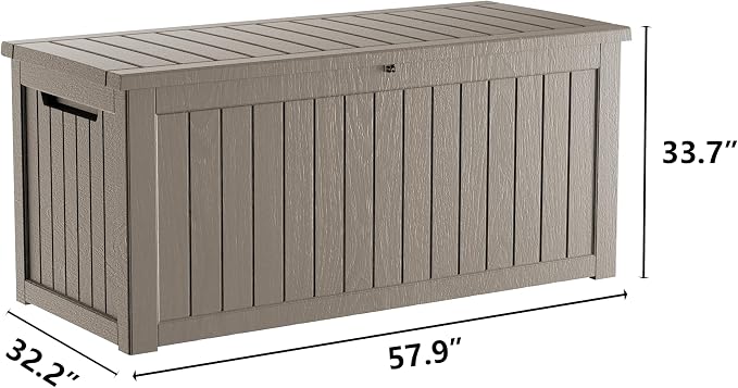 Outdoor Storage Box, 270 Gallon Waterproof Deck Box, Super-Sized Gas-Spring - Image 3