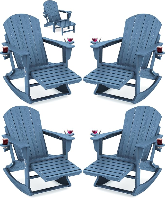 Adirondack Rocking Chair Set of 4 by KINGYES