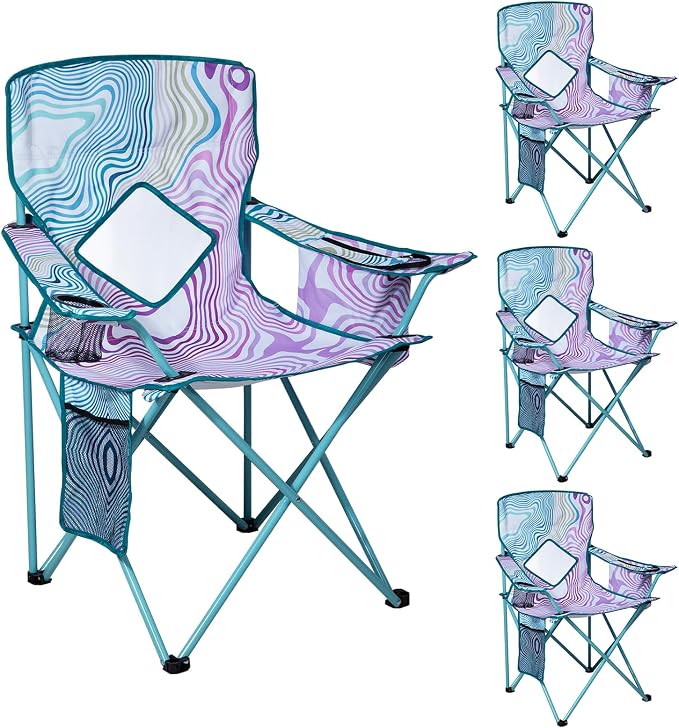 Nazhura 4 Pack Outdoor Camping Chairs Folding/Foldable/Portable by NazhuraGoodCompanionAtHome