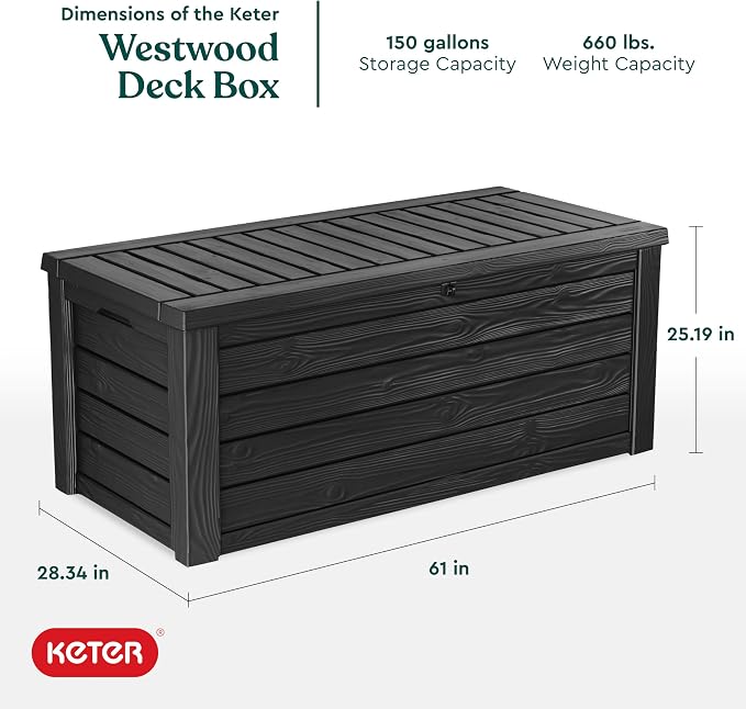 Keter Westwood 150 Gal Outdoor Storage Box - Image 2