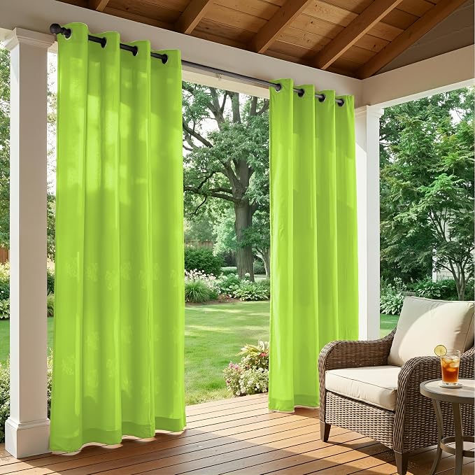 Set of 4 Outdoor Curtains for Patio Waterproof, Breathable Grommet Panels for - Image 2