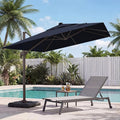 10x10 FT Patio Cantilever Umbrella, Rectangular Heavy Duty Offset Umbrella by VEGOND