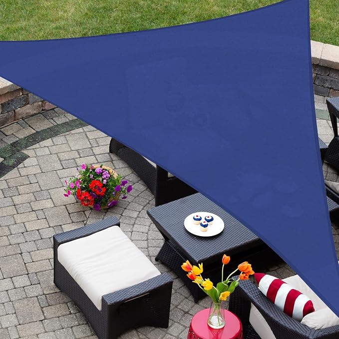 ASTEROUTDOOR Sun Shade Sail Triangle 10' x 10' x 10' UV Block Canopy by AsterOutdoor