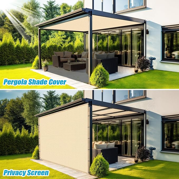Amagenix 90% Pergola Shade Cover 4' X 13' Sun Shade Cloth - Image 5