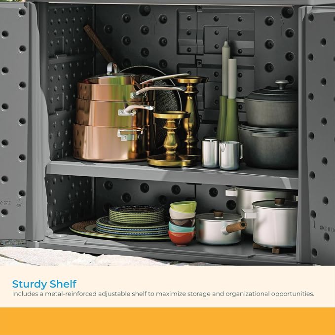 Suncast Lockable Outdoor Cabinet Storage - Image 6