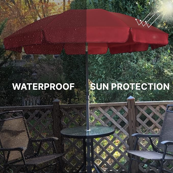AMMSUN Patio Umbrella, 6.5 ft Outdoor Table Umbrella - Image 4