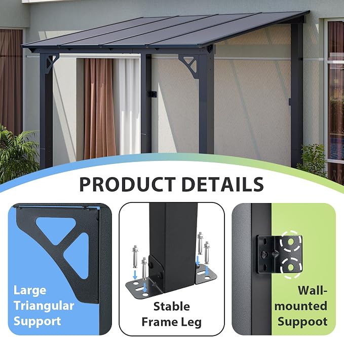 Aoxun 8’x5’ Premium Gazebo - Image 3