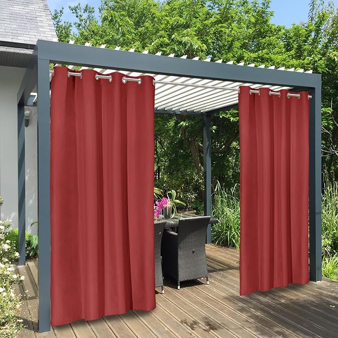 Easy-Going 100% Waterproof Outdoor Curtains 54x108 inch, Gazebo and Pergola 2 by Easy-Going