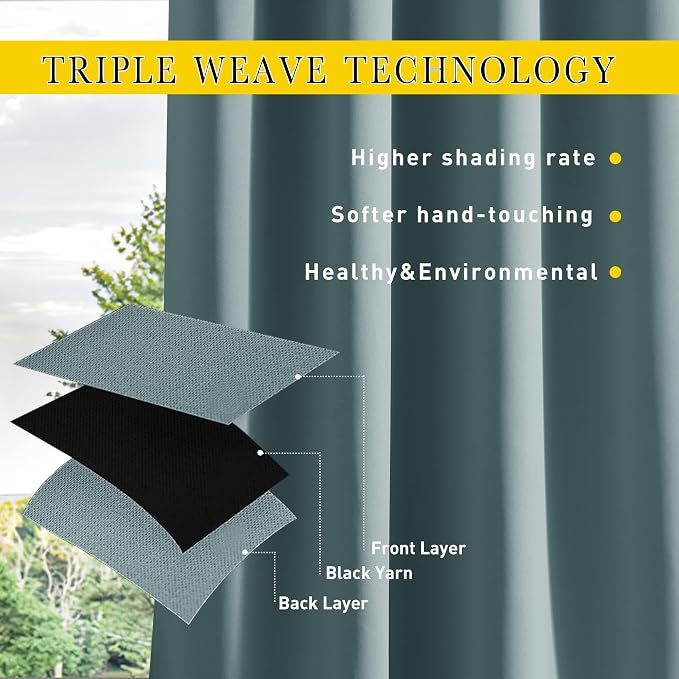 NICETOWN 2 PCs Waterproof Outdoor Curtains - Image 5