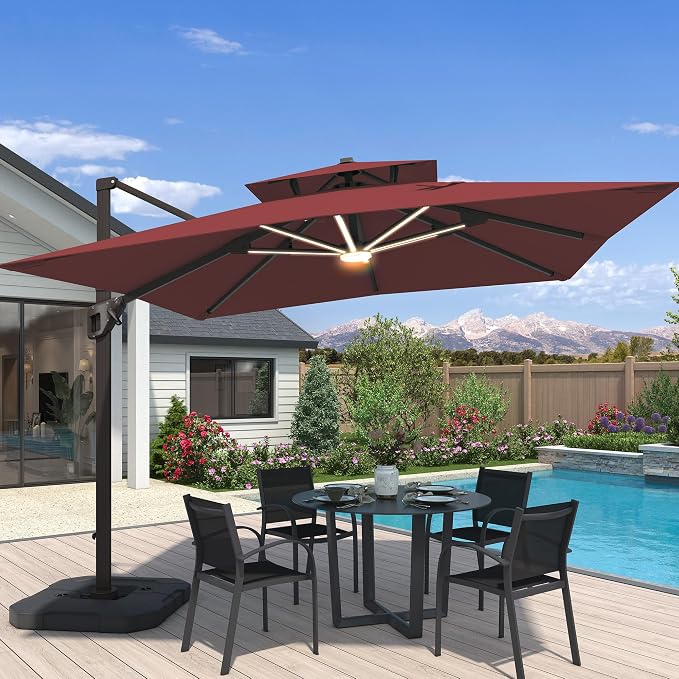 10x10 FT Outdoor Cantilever Patio Umbrella by Unknown