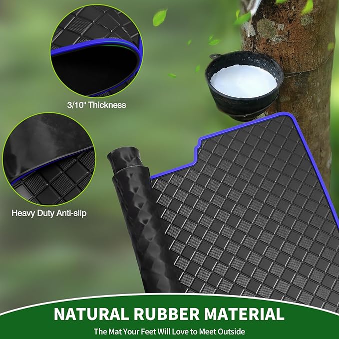 Golf Cart Floor Liner Mat 8mm Thick Rubber Full Coverage Fit for EZGO TXT (1994-2025), Express S4 (2012-2020), Cushman Workhorse, EX1 (2020), Valor, Navitas, Some Star Carts Mats Replacement