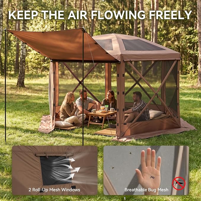 Aoxun 12x12ft Pop Up Canopy Tent, Screen Tent - Image 4