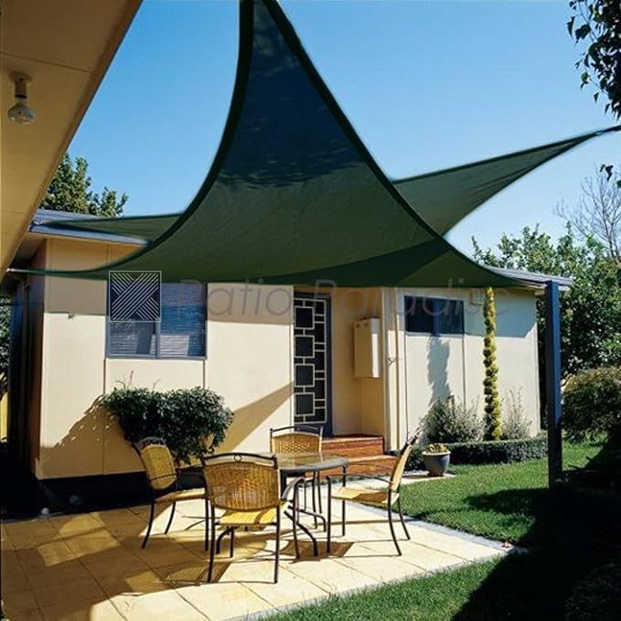Patio Paradise 28' x 28' x 28' Sun Shade Sail Triangle Canopy Shade Cloth - Image 6