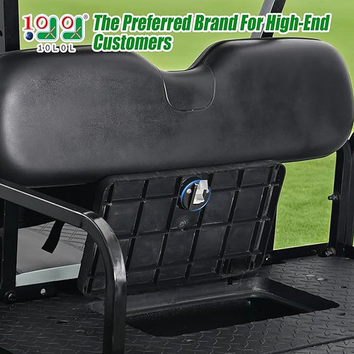 10L0L Universal Golf Cart Rear Seat Storage Compartment Lock Kit - Heavy-Duty Stainless Steel Mounting Bracket & Anti-Theft Lock Head for Yamaha/EZGO/Club Car Precedent/Tempo/Onward