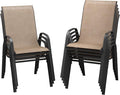 DIFY Patio Chairs Set of 8, Stackable Outdoor Dining Chairs Set by DIFY