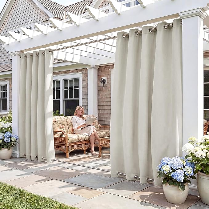 RYB HOME 2 Panels Outdoor Curtains by RYBHOME
