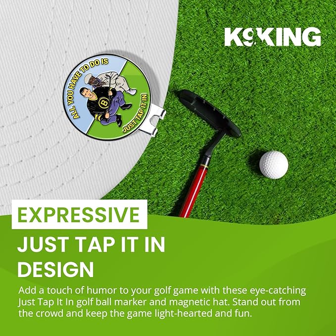 Ultimate Happy and Chubbs Gilmore Golf Ball Marker and Magnetic Hat Clip - Premium Golf Accessories | Enhance Your Golfing Experience with Precision Stamp Markers and Alignment Tools