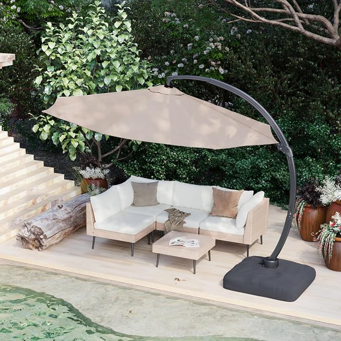 11FT All Aluminum Cantilever Patio Umbrella - Image 9