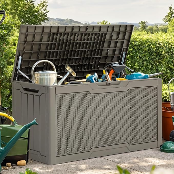 YITAHOME 80 Gallon Outdoor Storage Box | Large Water Resistant Resin Deck Box - Image 7