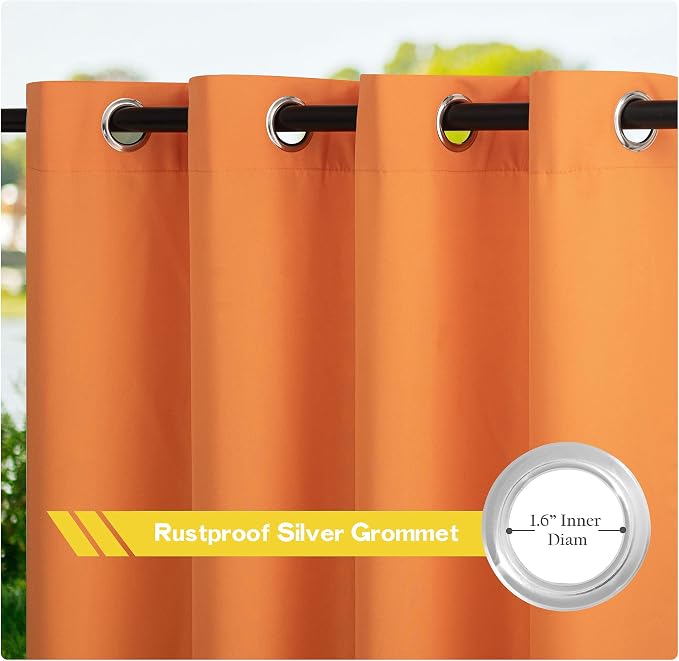 NICETOWN Canvas Outdoor Curtains Decor 95" Long - Image 2