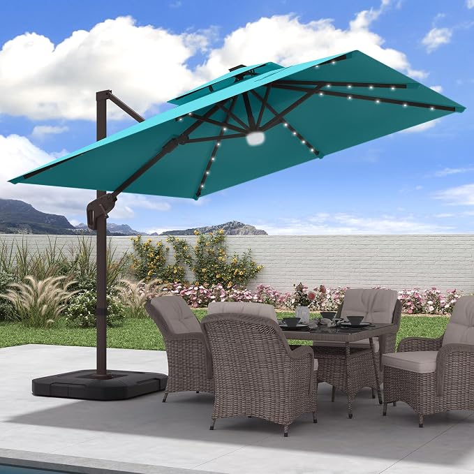 JZAC & QZYD 9x9 FT Cantilever Offset Patio Umbrella by JZACQZYDpatioumbrella
