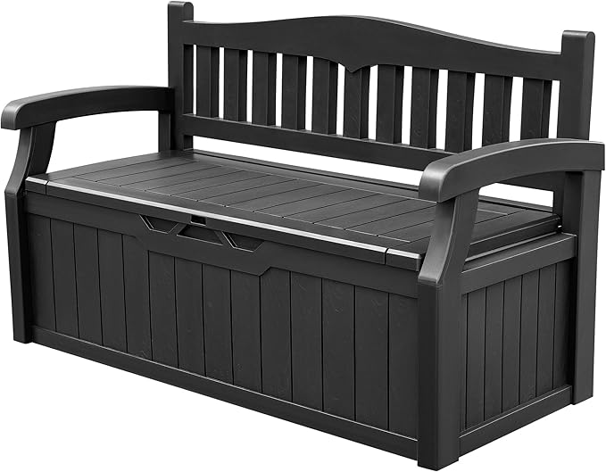 Devoko 80 Gallon Storage Bench Deck Box Waterproof&Lockable | Outdoor Benches by DEVOKO