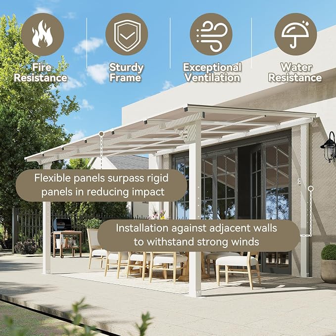 Aoxun 12’x10’ Gazebo for Patio, Gazebo Pergola - Image 6