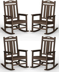 Oversized Outdoor Rocking Chairs Set of 4, 380lbs Heavy-Duty Large Patio Rocker by CIOKEA