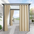RYB HOME Outdoor Curtains for Patio Deck, Waterproof & Block Sunlight | Thermal by RYBHOME