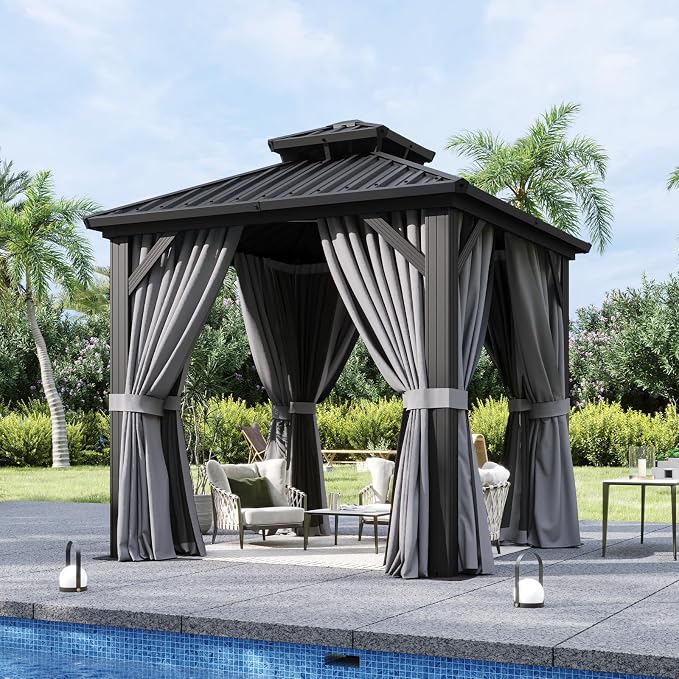 Aoxun Gazebo 8x8 Hardtop Gazebo - Image 9