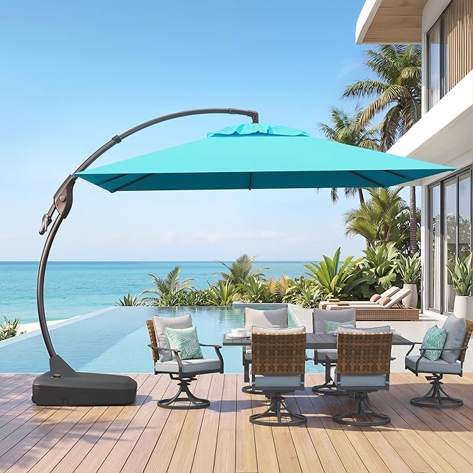 Grand patio 10x10 FT Sunbrella Cantilever Square Umbrella by GrandPatio