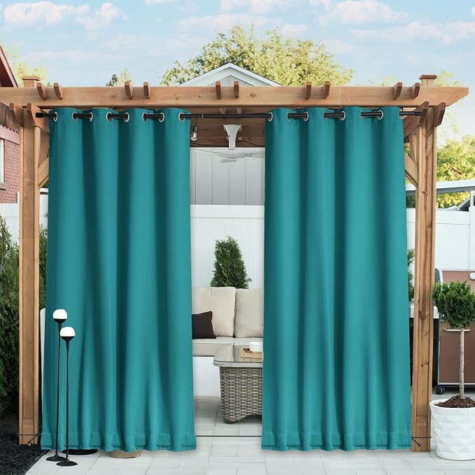 NICETOWN 2 PCs Waterproof Outdoor Curtains by NICETOWN