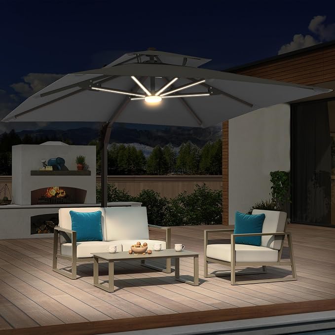 10x10 FT Outdoor Cantilever Patio Umbrella - Image 3