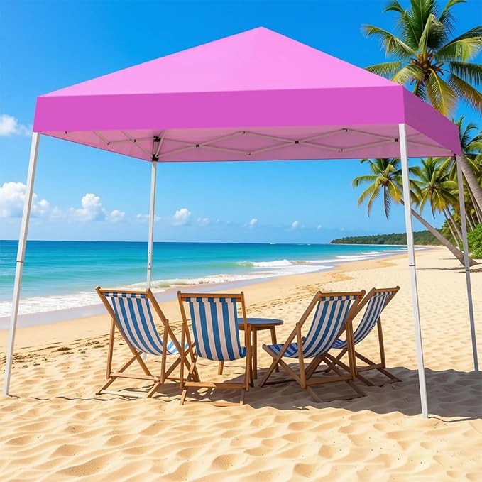 10x10FT Slant Leg Pop Up Canopy Tent, Portable Outdoor Shelter | 10x10FT Base - Image 5