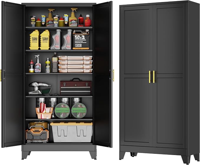 GAIOUS 75'' Tall Metal Garage Storage Cabinet, File Cabinet by GAIOUS