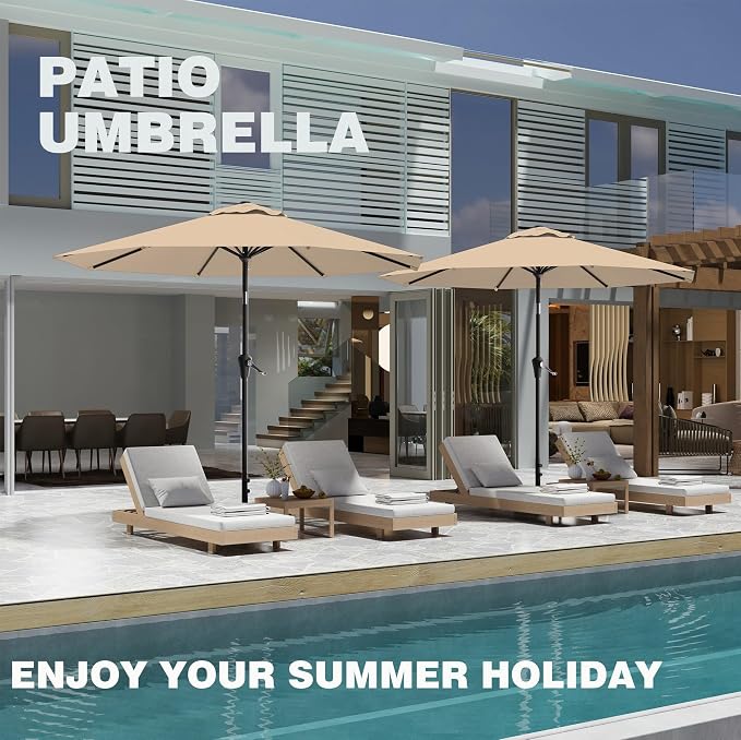 9 FT Patio Umbrella for Outdoor, Outdoor Table Umbrella - Image 8