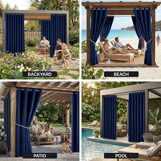 DIVA EN CAMINO DEC Outdoor Patio Curtain Waterproof Darkening Thermal Insulated - Image 9