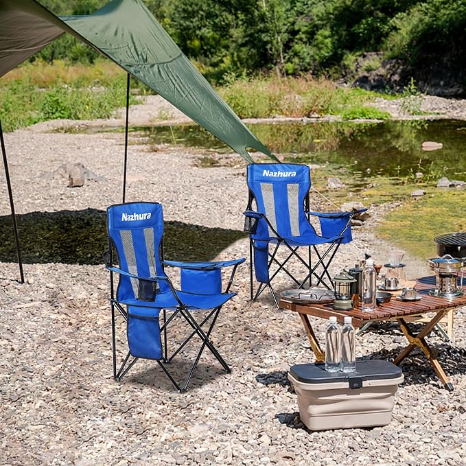 Nazhura 2 Pack Outdoor Camping Chairs Folding/Foldable/Portable - Image 7