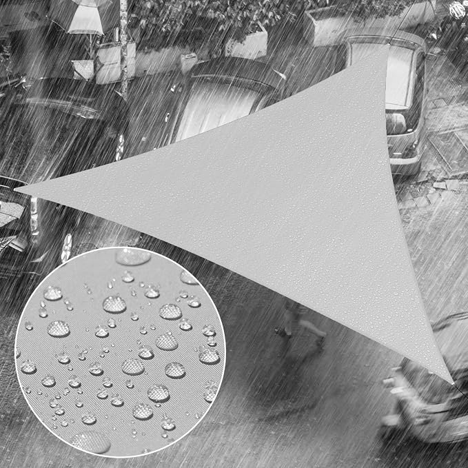 Royal Shade 14' x 15' x 20.5' Grey Triangle Waterproof Sun Shade Sail Order to by RoyalShade