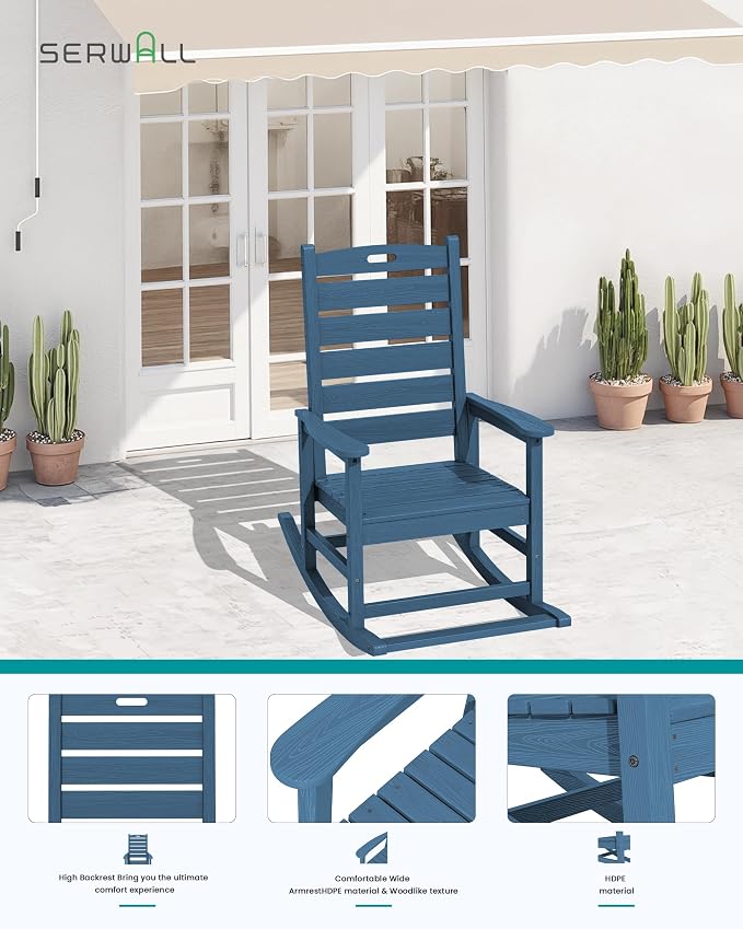 SERWALL Oversized Outdoor Rocking Chair - Image 6