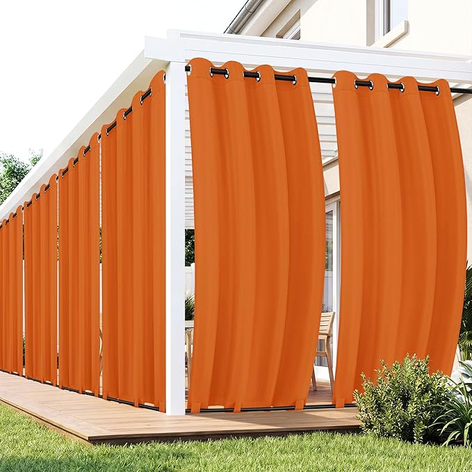 Outdoor Curtains for Patio Waterproof 6 Panels, Porch Sun Shade | Weatherproof by RichSets