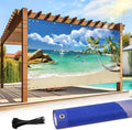 Shade&Beyond Custom Design Patio & Gazebo Backdrop Screen, Full-Color Printed by ShadeBeyond