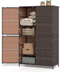 Tangkula Rattan Outdoor Storage Cabinet by TANGKULA